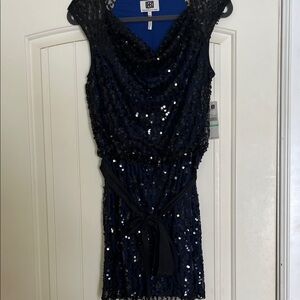Laundry by design, navy and black Sequin Mini Dress
